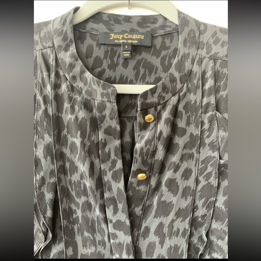 Juicy Couture Black Leopard Print Tunic Dress Small - Picture 8 of 10